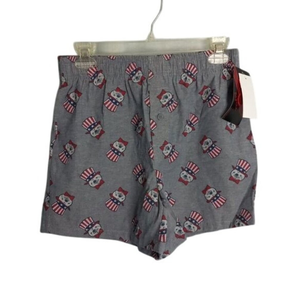 MAD Engine S Boxers Gray Flag Patriotic Americana Gopher Hat Bow Tie Stars
